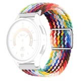 Curea textila compatibila cu Huawei Watch GT 7 Pro, Telescoape QR, 22mm, Rainbow Strap