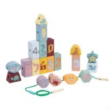 Joc 2in1 Cuburi de construit si snuruit Animale marine 21 piese Kabi 0115 CWT