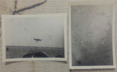 Lot doua fotografii cu avioane, perioada WWII foto
