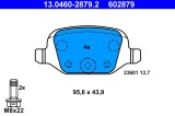 ATE 13.0460-2879.2 set placute frana,frana disc