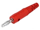Mufă banană 4mm 10A roșie