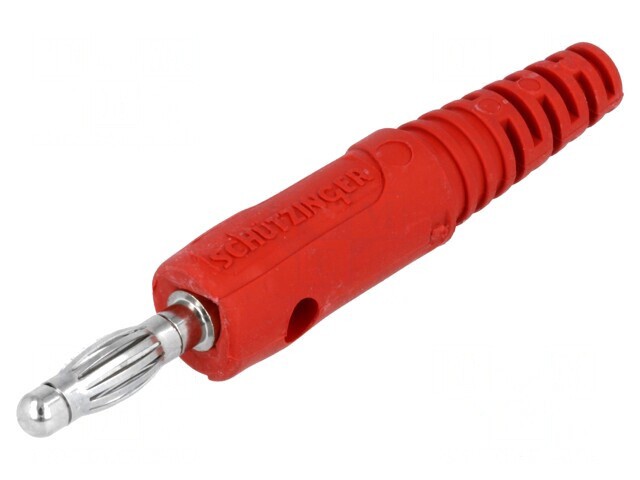 Mufă banană 4mm 10A roșie