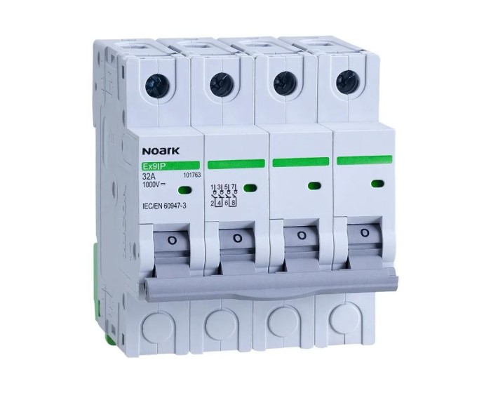 Separator de sarcina voltaic Ex9IP 4P 16A 1000V Noark 101762
