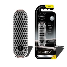 Odorizant auto grila ventilatie AROMA FANCY SHAPES POLYMER HEX Silver
