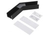 Conector 135&deg; negru aluminiu VARIO30-02