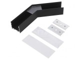 Conector 135&deg; negru aluminiu VARIO30-02