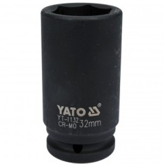 Cheie tubulara hexagonala adanca de impact Yato YT-1132, dimensiune 32 mm, 3/4&quot;, Cr-Mo