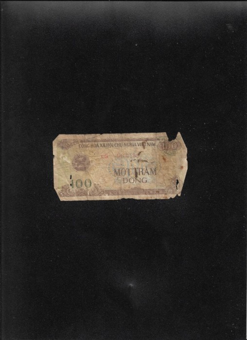 Vietnam 100 dong 1991 seria5100186 uzata