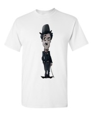 Tricou &amp;quot; Charlie Chaplin easiest cartoon &amp;quot; foto