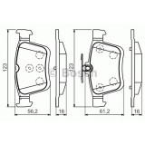 Set placute frana,frana disc VW TOURAN (5T1) (2015 - 2016) BOSCH 0 986 494 659