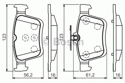 Set placute frana,frana disc AUDI A3 (8V1) (2012 - 2016) BOSCH 0 986 494 659 foto
