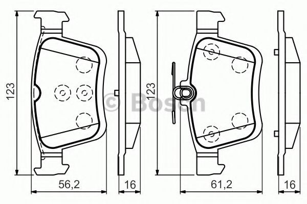 Set placute frana,frana disc AUDI A3 (8V1) (2012 - 2016) BOSCH 0 986 494 659