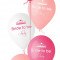 Buchet din baloane latex asortate Bride to Be Lucky, Radar BB.GI.BTBL.PINK/WH