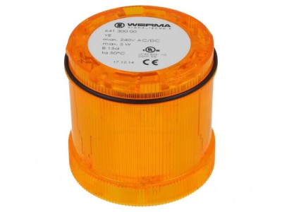 Semnalizator Luminos Bec Galben 12-240V foto