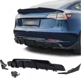 Difuzor posterior de performanta negru lucios, potrivit pentru Tesla Model 3 2017-2023 Performance AutoTuning