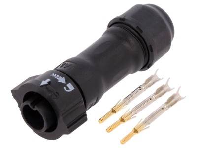 Conector circular tată 3 pini IP68 foto