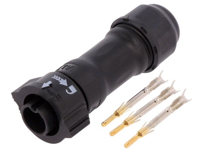 Conector circular tată 3 pini IP68