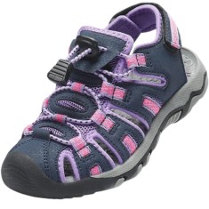 Sandale de vara pentru copii, cu varf inchis si calcai deschis, catarama velcro si sireturi, confortabile, antiderapante, ideale pentru plimbari, spor