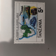 tanzania - Timbre trenuri, locomotive, cai ferate, nestampilate, MNH