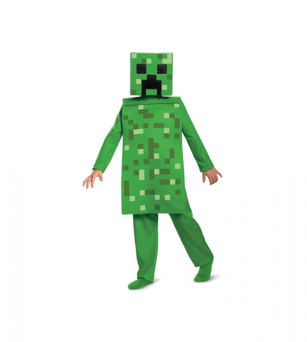 Costum Clasic Creeper - Minecraft , marimea S (4-6 ani)