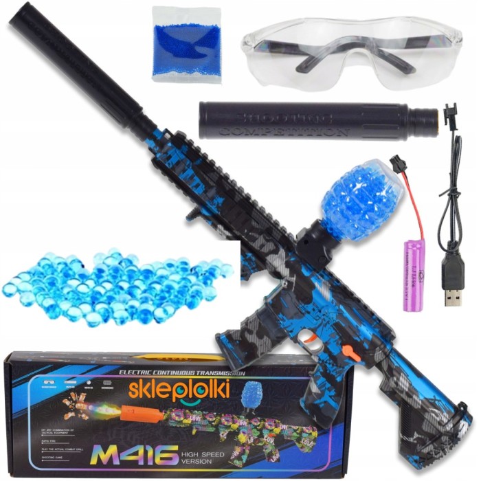 SET DE BATERII AUTOMATE MARI PENTRU PUȘCĂ MAGAZIE CU BILE DE GEL GRENADĂ