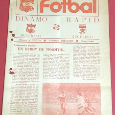 Program meci fotbal DINAMO Bucuresti - RAPID Bucuresti (14.12.1986)