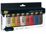 Vopsea acrilica Solo Goyo Effect Colors,8 culori set,8x20 ml