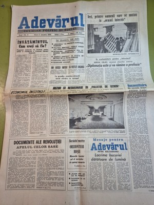 ziarul adevarul 5 ianuarie 1990 - articole revolutia romana foto