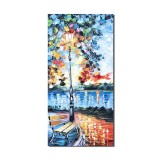 Tablou pictat manual, O seara magica, 80x40cm ulei pe panza in cutit, efect 3D, Fabulos