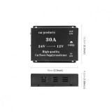 Invertor Auto 24V la 12V, 30A, Convertor Tensiune DC-DC, Protectie Supratensiune, Scurtcircuit, Aluminiu