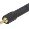 Conector Banană Negru 2mm 10A 30VAC Aurit 45mm Poliamidă