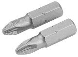 Set 2 V&acirc;rfuri Șurubelniță PZ2, 25mm, Oțel S2, Antialunecare, Industrial