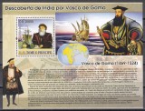 Sao Tome si Principe 2010 - Vasco da Gama - Descoperirea Indiei, Colita, Cota 10 EURO, RARA, MNH