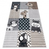 Covor FUN Pets pentru copii, animale, gri, 180x270 cm