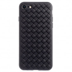 Husa Silicon iPhone 7/8/SE 2 Baseus Weaving Neagra foto