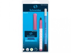 Set Roller Schneider Easy Corry,pic si 6 rezerve cerneala,roz