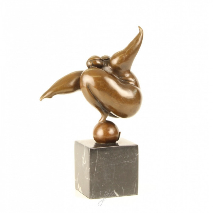 Nud dansand- statueta moderna din bronz pe soclu din marmura SL-108