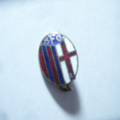 Insigna veche Fotbal - BFC - Bologna Italia , h=1,5cm , metal si email