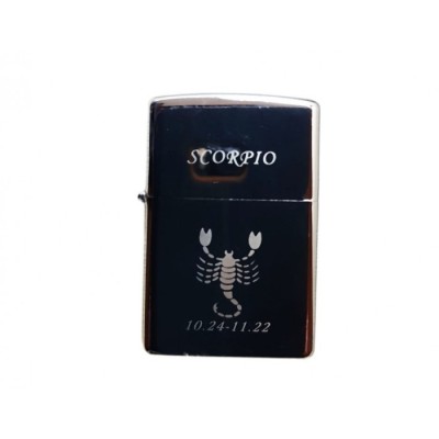 Bricheta Metalica Gravata Zodie Scorpion, Scorpio Zodiac, 3,5 X 5.5 Cm foto