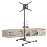Suport Mobil de podea pentru TV plat/curbat Barkan + raft