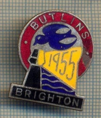 Y 978 INSIGNA -BUTLIN&amp;#039;S 1955-LANT DE PLAJE IN MAREA BRITANIE-PENTRU COLECTIONARI foto