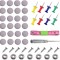 Kit reparatie plafon auto, KkvoGmle, 34 Piese, Multicolor