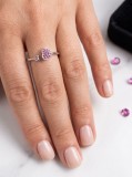 Cumpara ieftin Inel Deschis din Argint 925 Pink Hearts, cu Doua Inimi si Cristale Roz