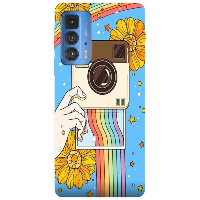 Husa compatibila cu Motorola Edge 20 Lite model Polaroid Rainbow, Silicon, TPU, Viceversa