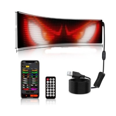 Afisaj LED programabil Eyes Devil, control Bluetooth si telecomanda, USB 5V, 192x898mm foto