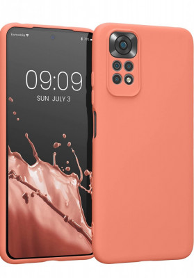 Husa silicon compatibila cu Xiaomi Redmi Note 11 4G Roz Portocaliu foto