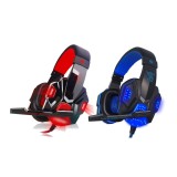 Casti stereo surround pentru jocuri cu mic si LED-Culoare Alb