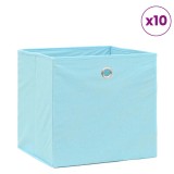 Cumpara ieftin Cutii depozitare 10 buc. albastru, 28x28x28 cm textil netesut