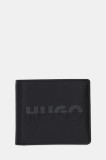 HUGO portofel de piele culoarea negru, 50548733