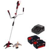 Einhell AGILLO 36/255 BL PXC + Twinpack + 4514095 - Motocoasa 255 mm cutit cu 3 dinti + Set 2 acumulatori si incarcator Li-Ion 18 V 4 Ah